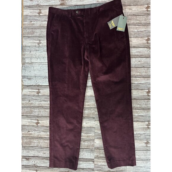Todd Snyder Duca Visconti sutton fit Corduroy Pants sz 36 burgundy NWT mad Italy - Picture 1 of 7